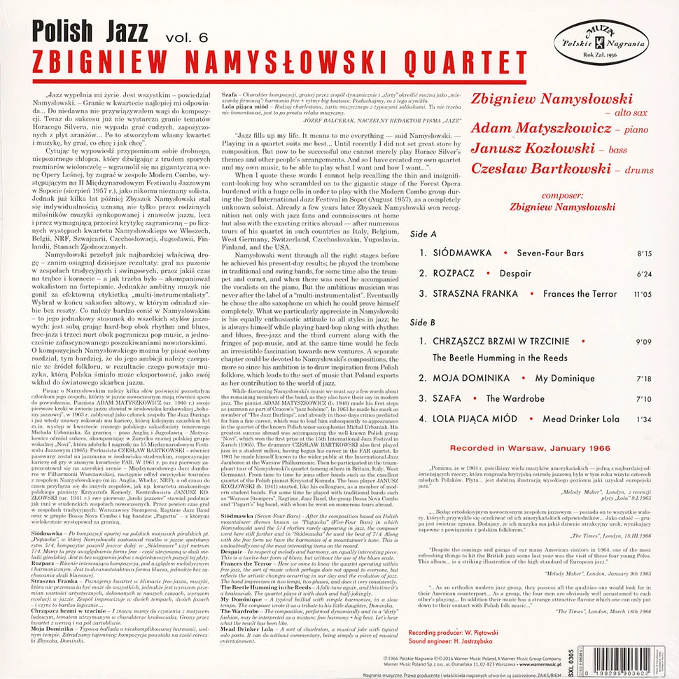 Zbigniew Namyslowski Quartet - Zbigniew Namyslowski Quartet
