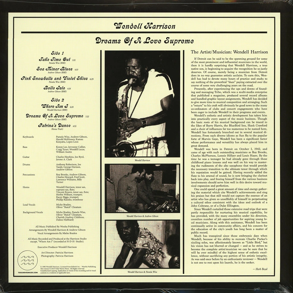 Wendell Harrison - Dreams Of A Love Supreme Clear Vinyl Edition