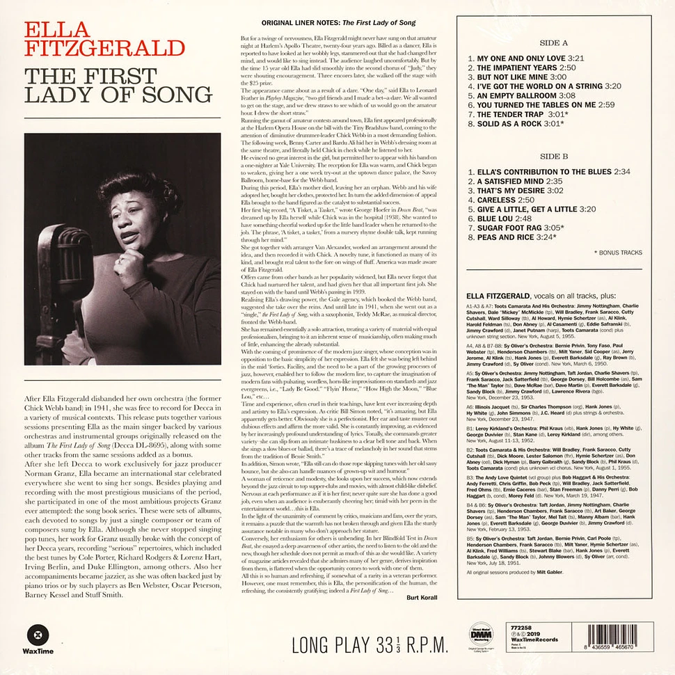 Ella Fitzgerald - The First Lady Of Song