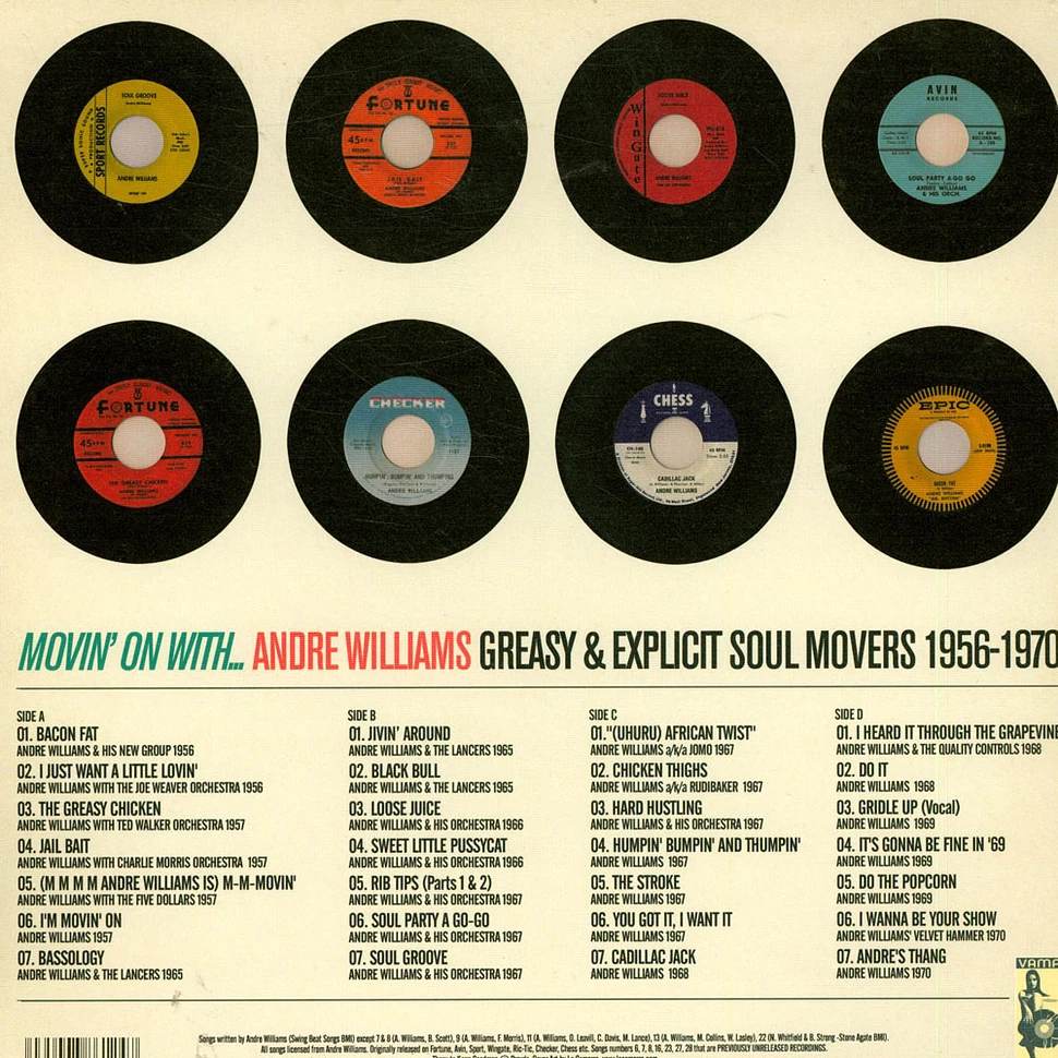 Andre Williams - Movin' On With Andre Williams - Greasy And Explicit Soul Movers 1956-1970