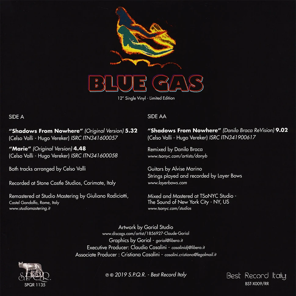 Blue Gas - Shadows From Nowhere Black Vinyl Edition