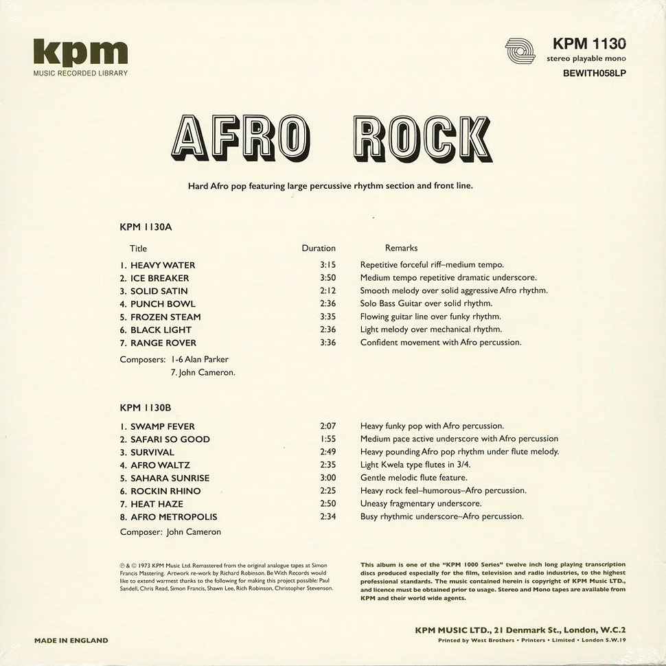 Alan Parker & John Cameron - Afro Rock