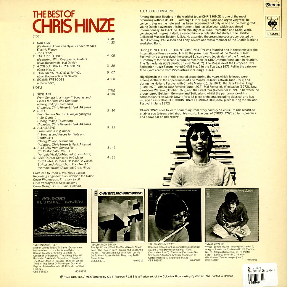 Chris Hinze - The Best Of Chris Hinze