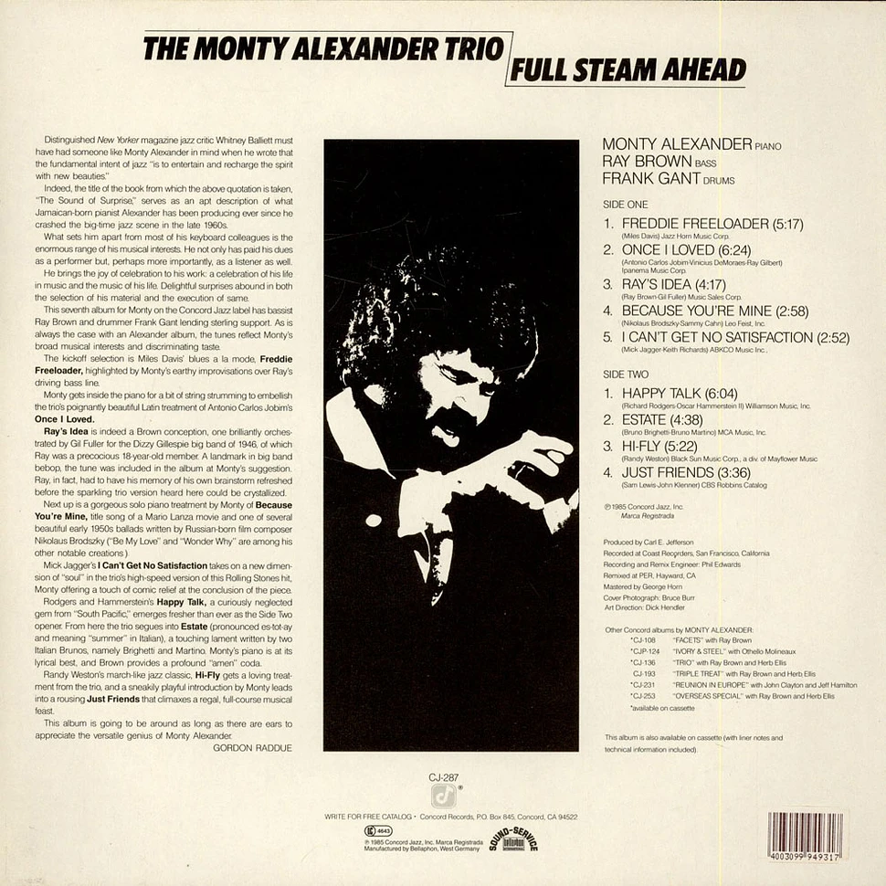 The Monty Alexander Trio - Full Steam Ahead