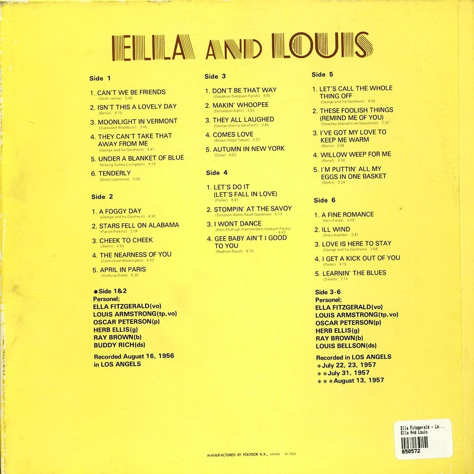 Ella Fitzgerald - Louis Armstrong - Ella And Louis