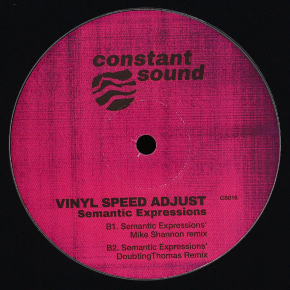 Vinyl Speed Adjust - Semantic Expressions