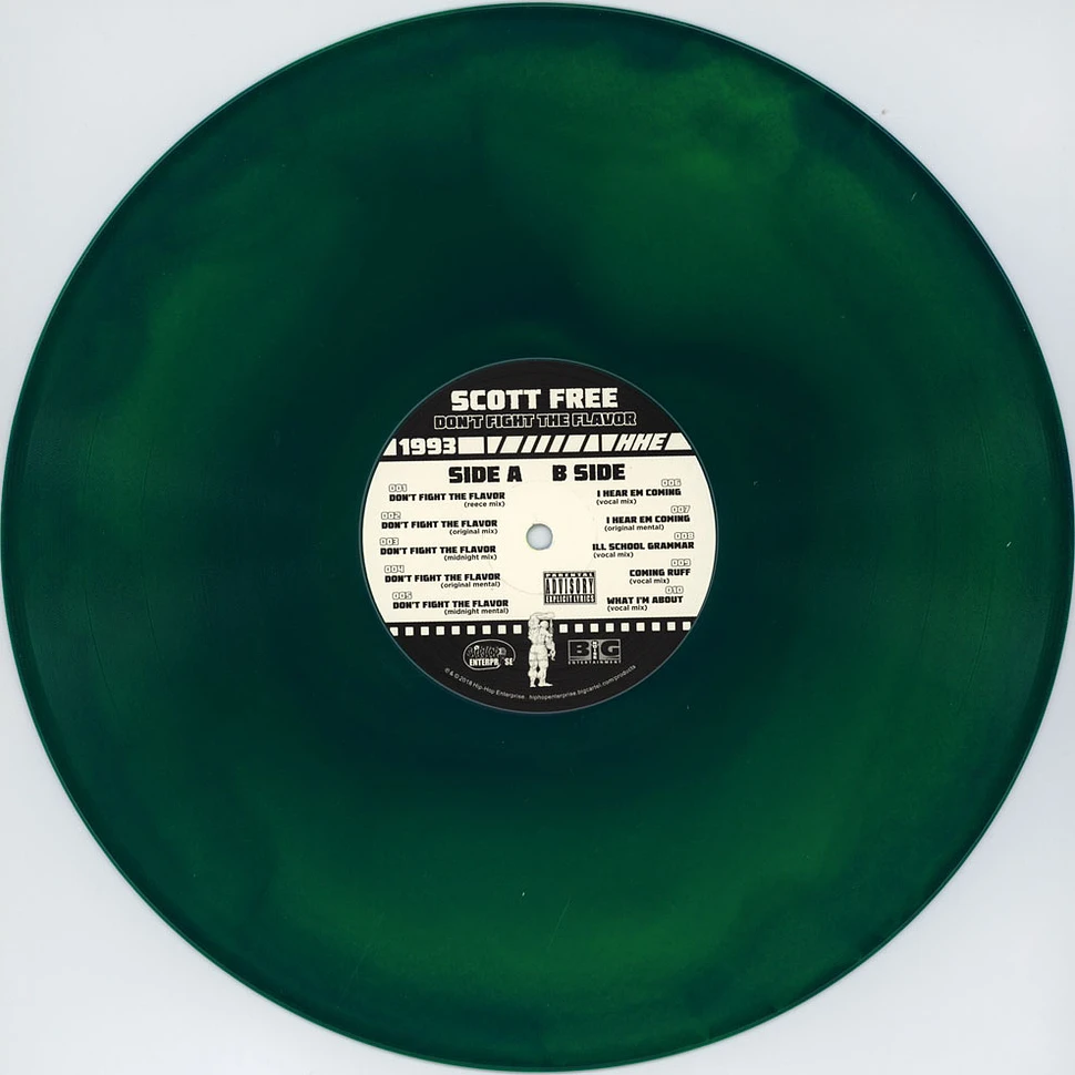 Scott Free - Don't Fight The Flavor (1993) Greenish Black & Yellow Colored Vinyl Edition