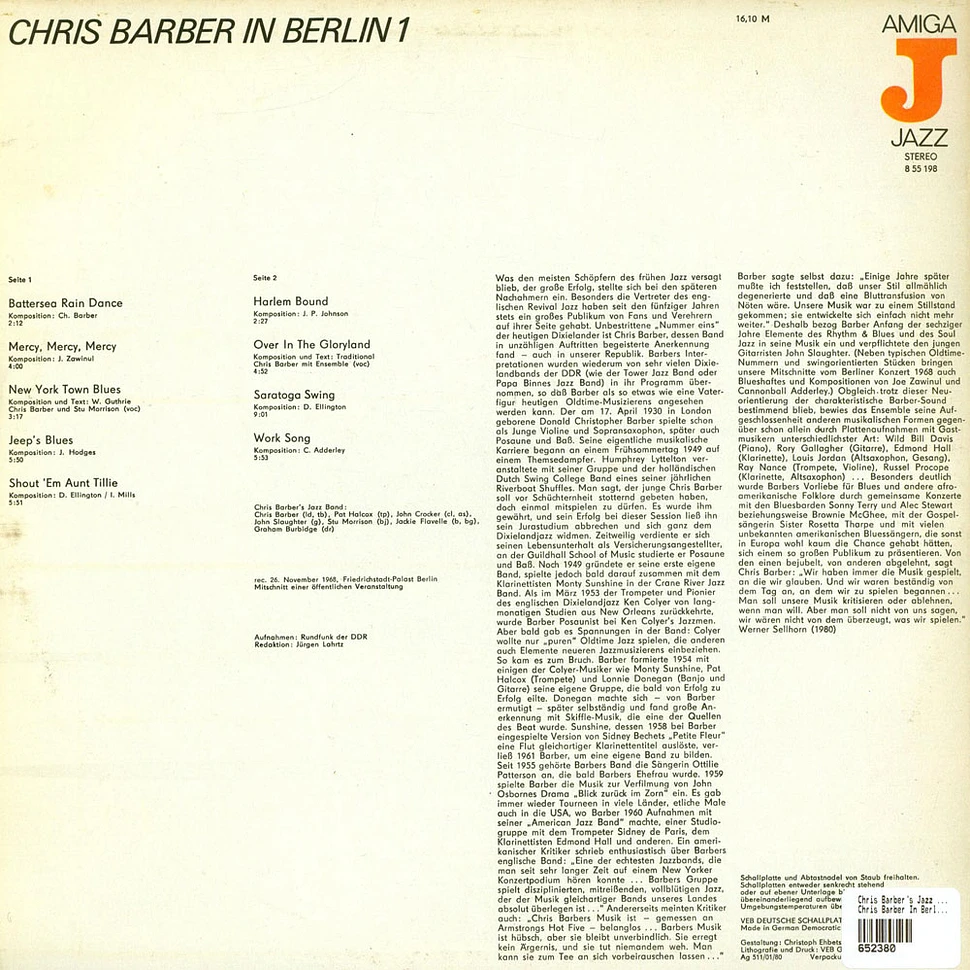 Chris Barber - Chris Barber In Berlin 1