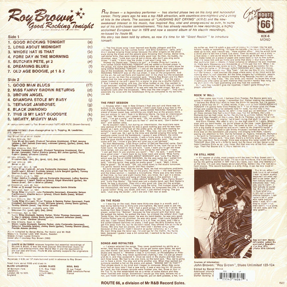 Roy Brown - Good Rocking Tonight: Legendary Recordings Volume 2 (1947-1954)