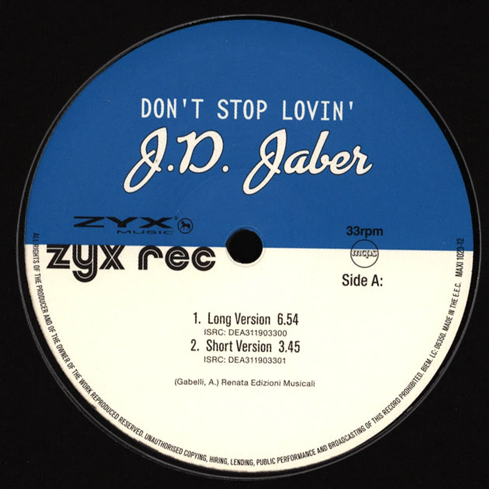 J.D. Jaber - Don't Stop Lovin'