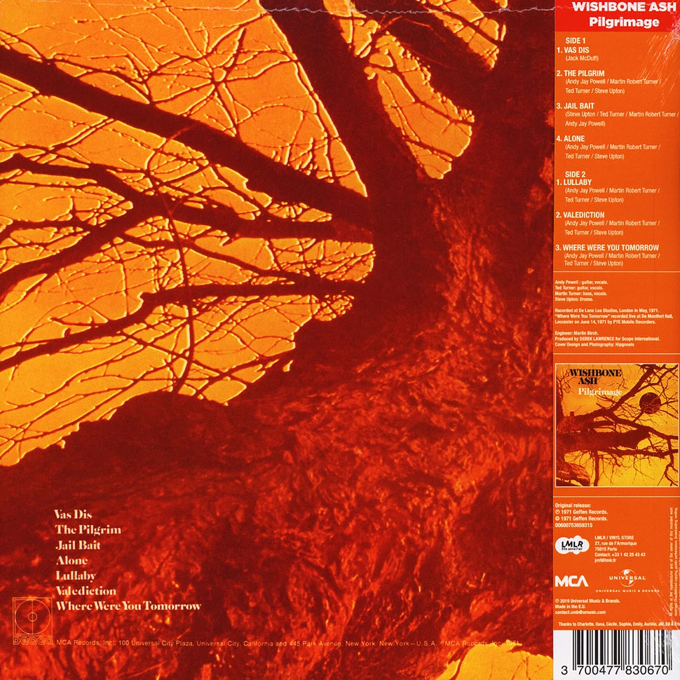 Wishbone Ash - Pilgrimage Orange Vinyl Edition