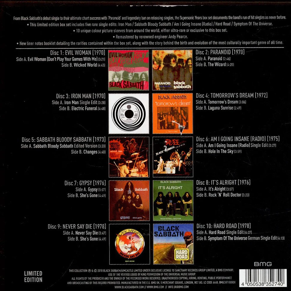 Black Sabbath - Supersonic Years: The Seventies Singles Box Set