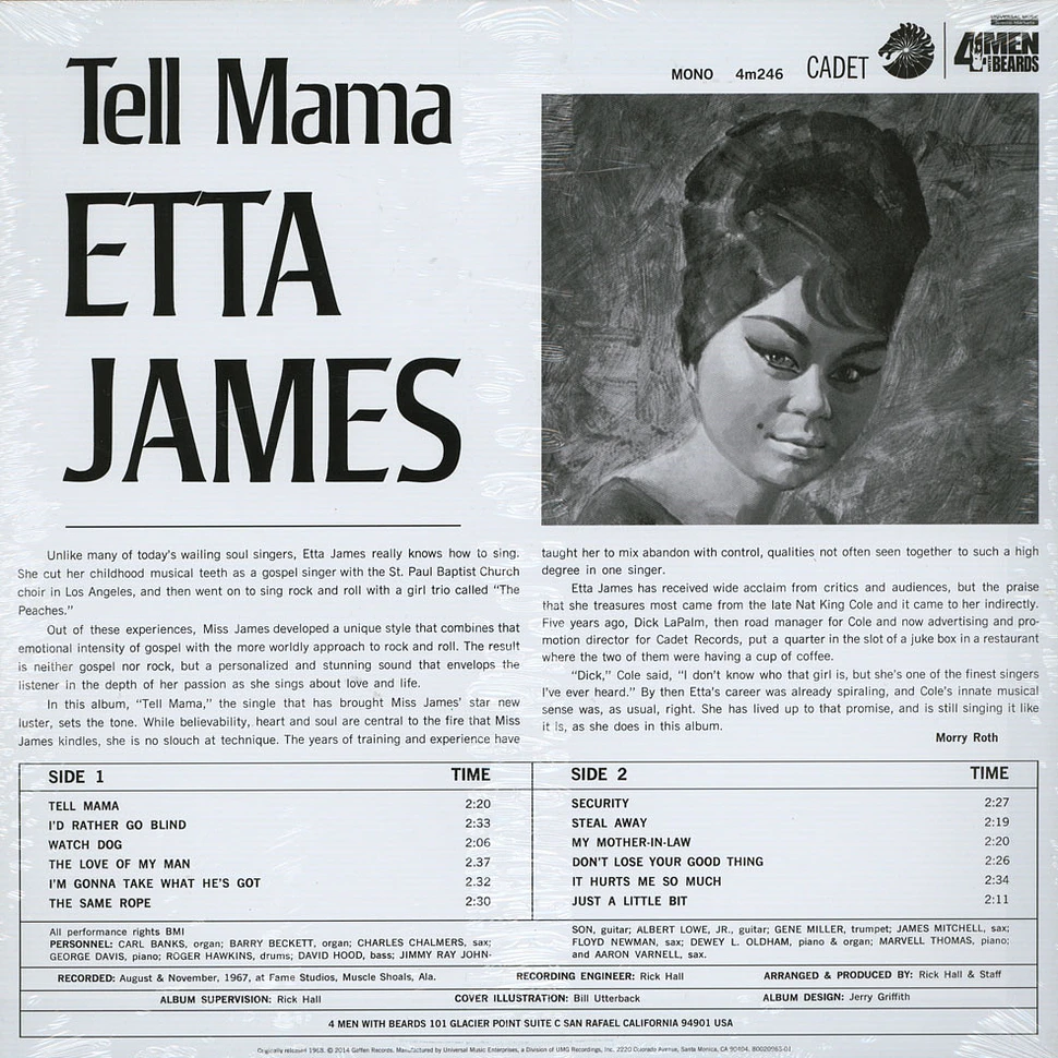 Etta James - Tell Mama Translucent Lavender Vinyl Edition