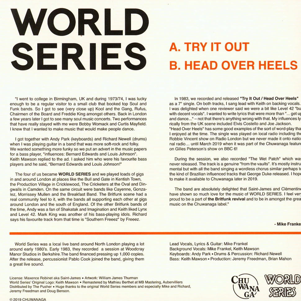 World Series - Try It Out / Head Over Heels