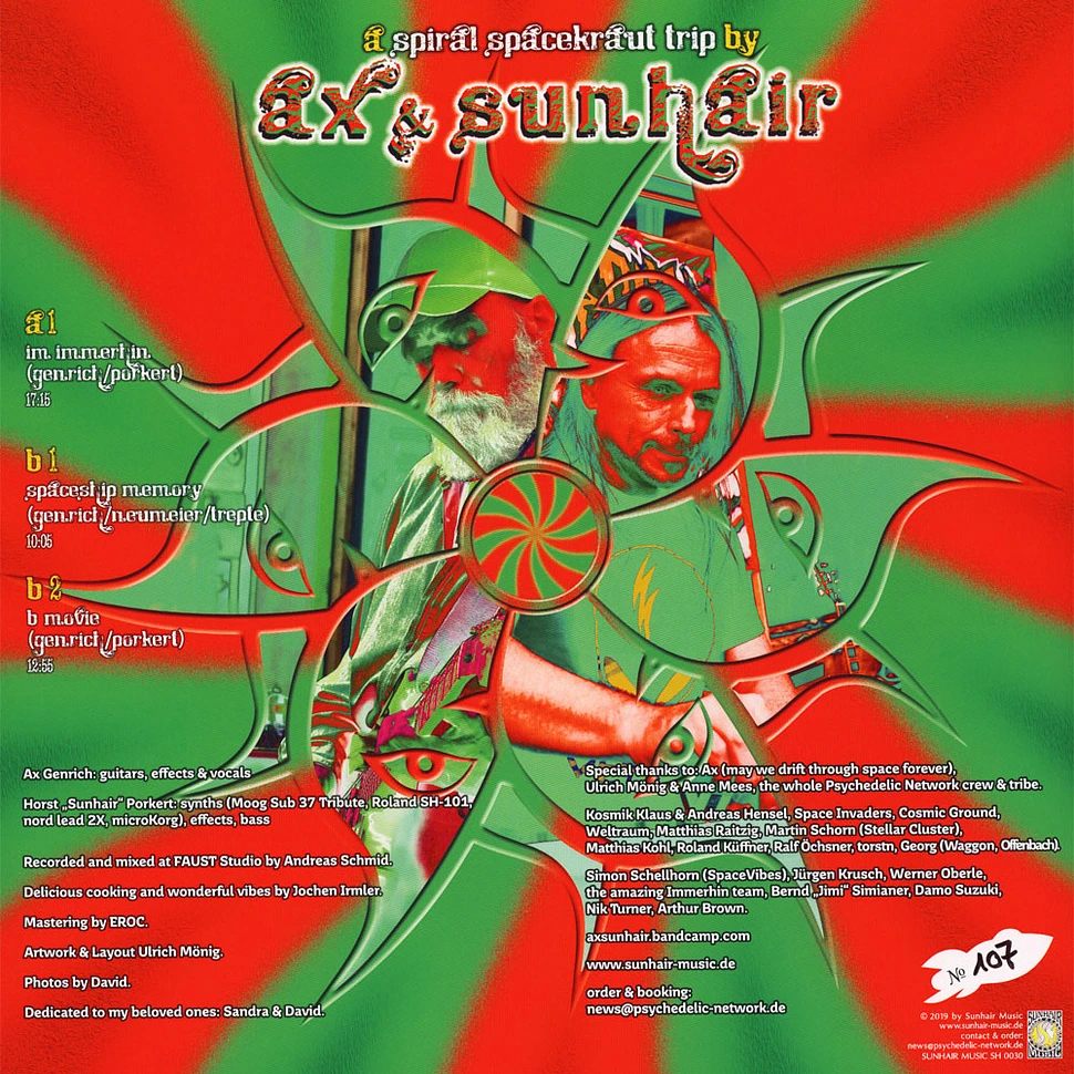 Ax & Sunhair - Spiral Spacekraut Trip Black Vinyl Edition
