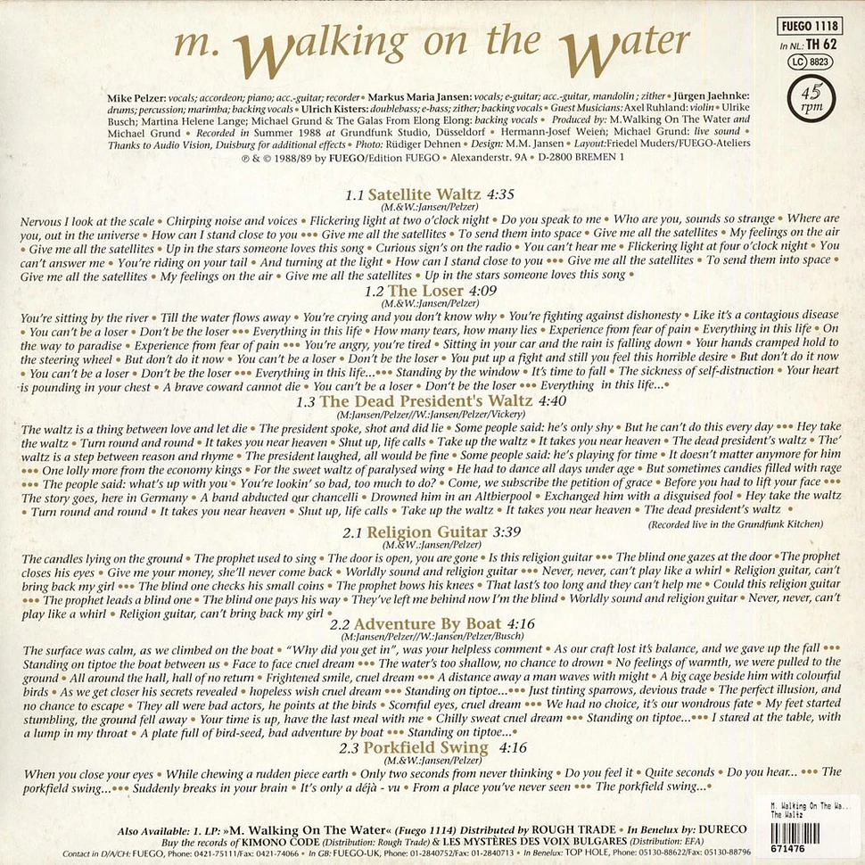 M. Walking On The Water - The Waltz