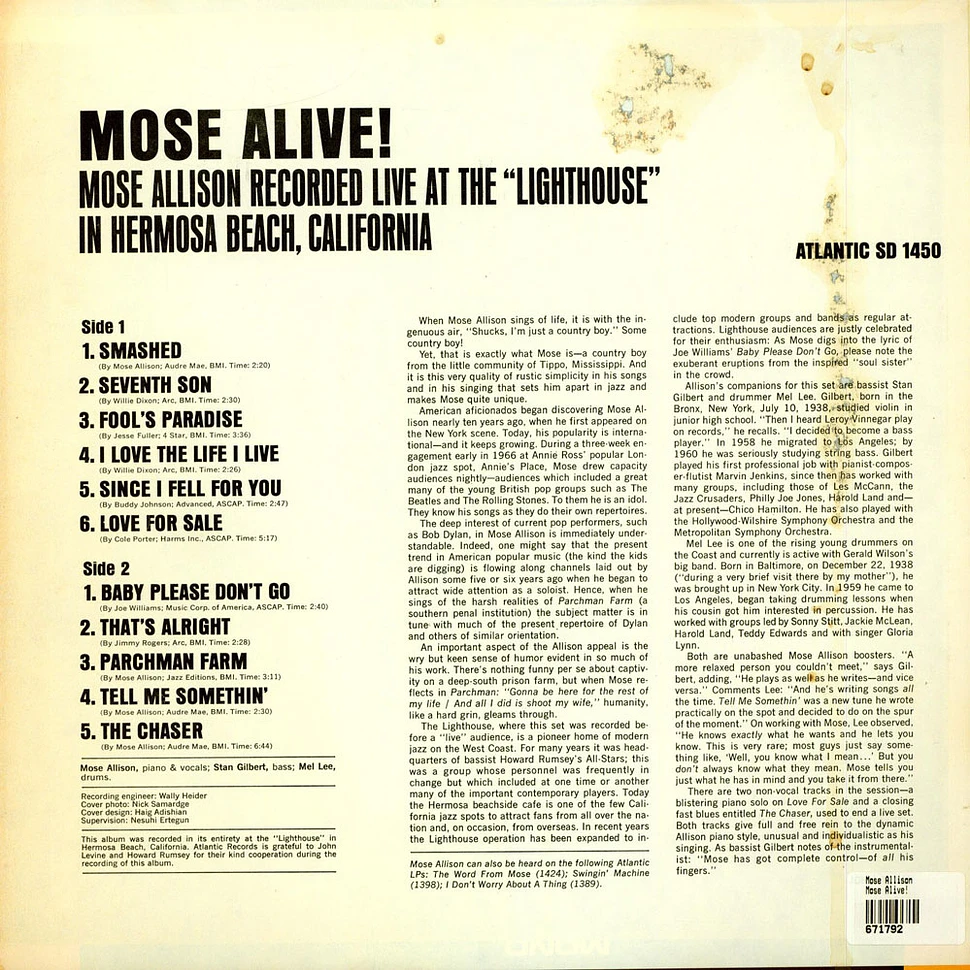 Mose Allison - Mose Alive!