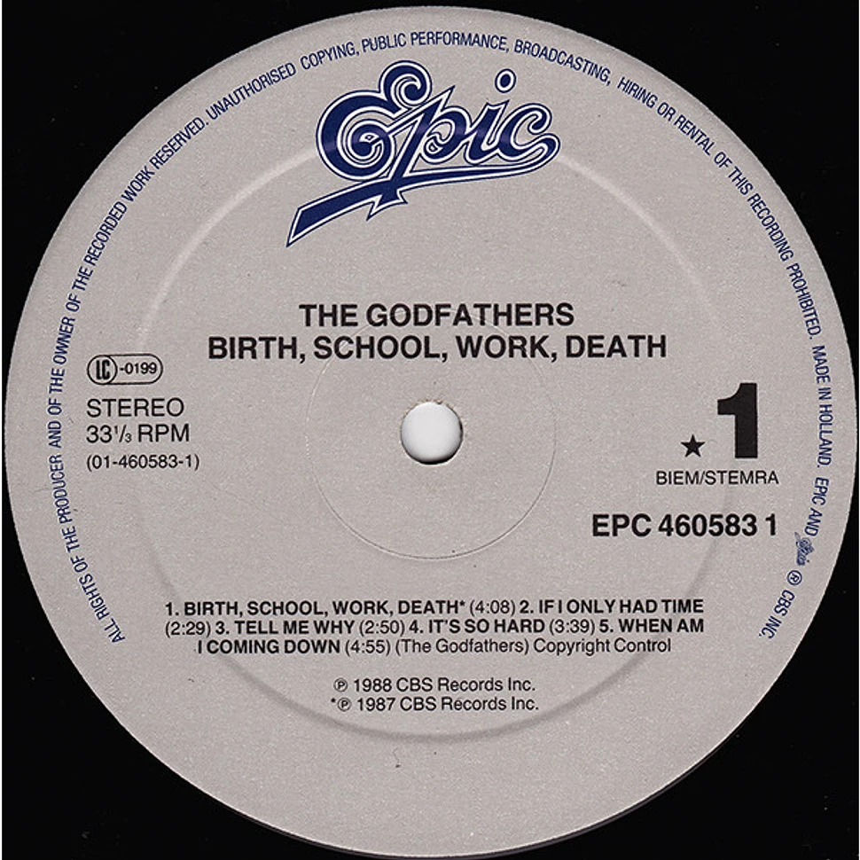 The Godfathers - Birth, School, Work, Death