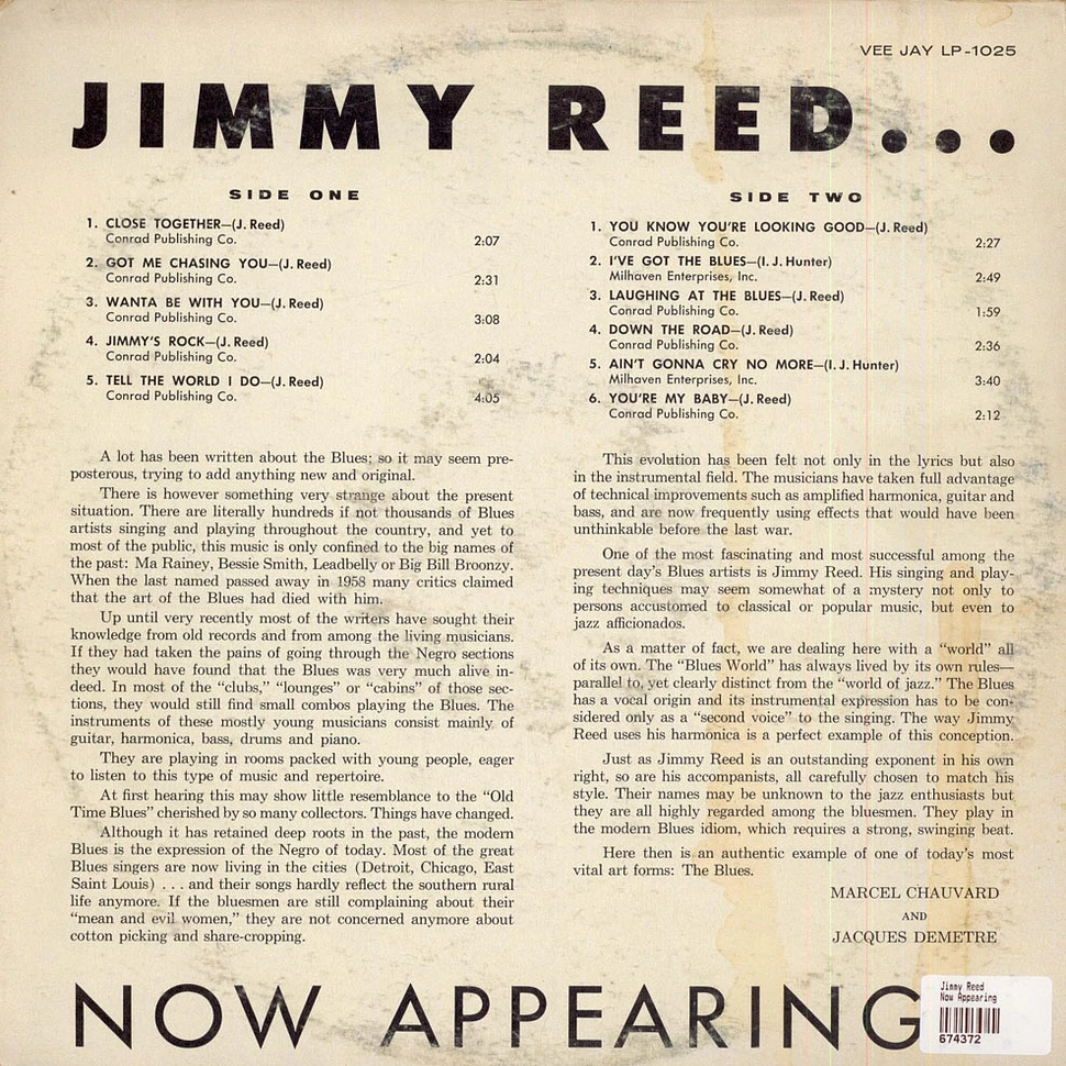 Jimmy Reed - Now Appearing