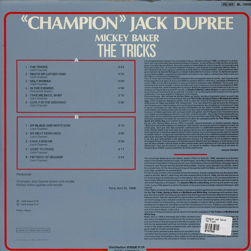 Champion Jack Dupree / Mickey Baker - The Tricks