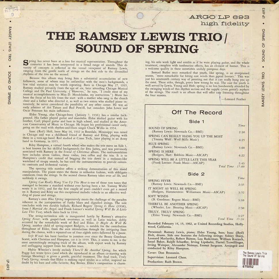 The Ramsey Lewis Trio - The Sound Of Spring
