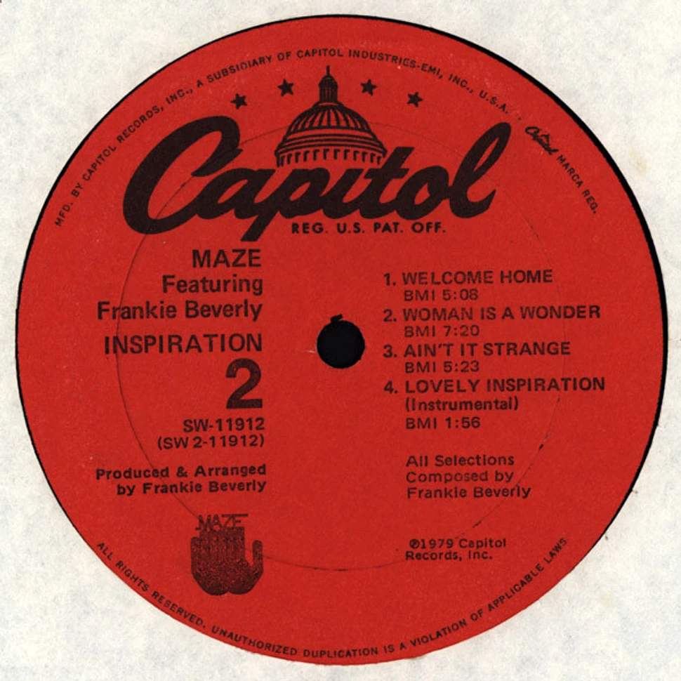 Maze Featuring Frankie Beverly - Inspiration