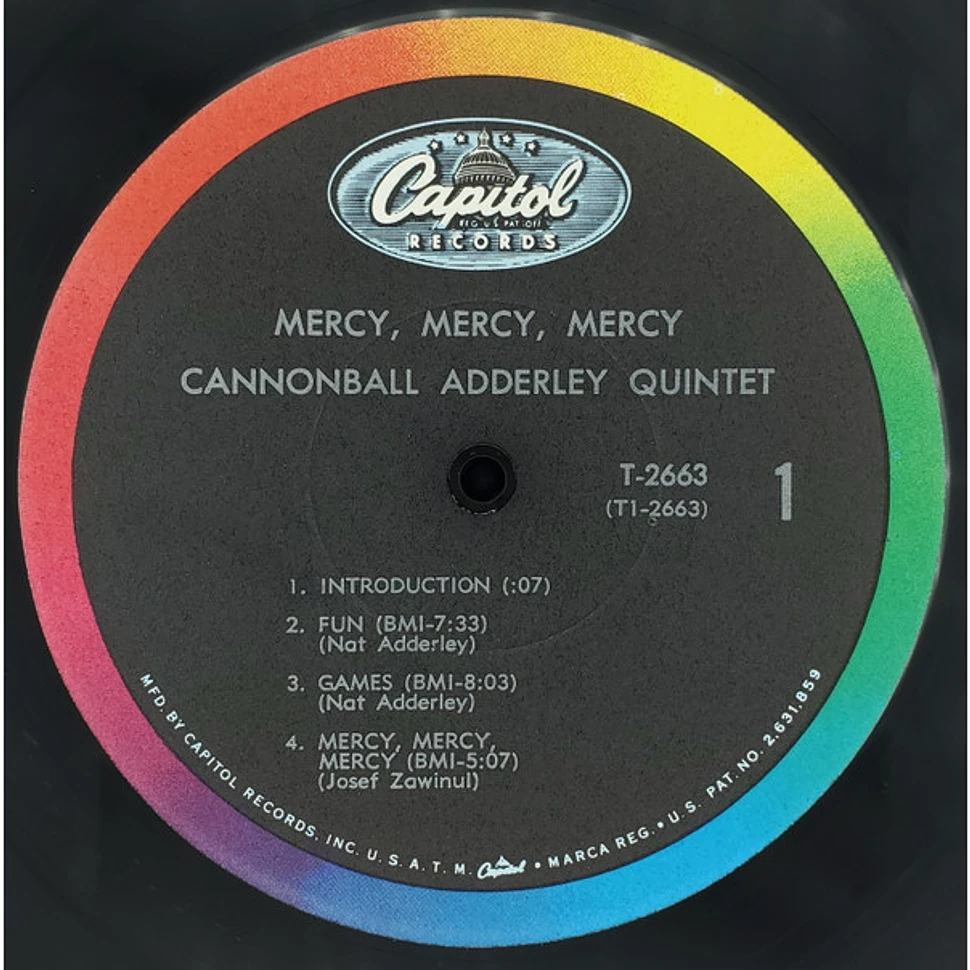 The Cannonball Adderley Quintet - Mercy, Mercy, Mercy! - Live At "The Club"