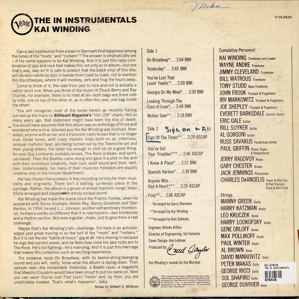 Kai Winding - The In Instrumentals
