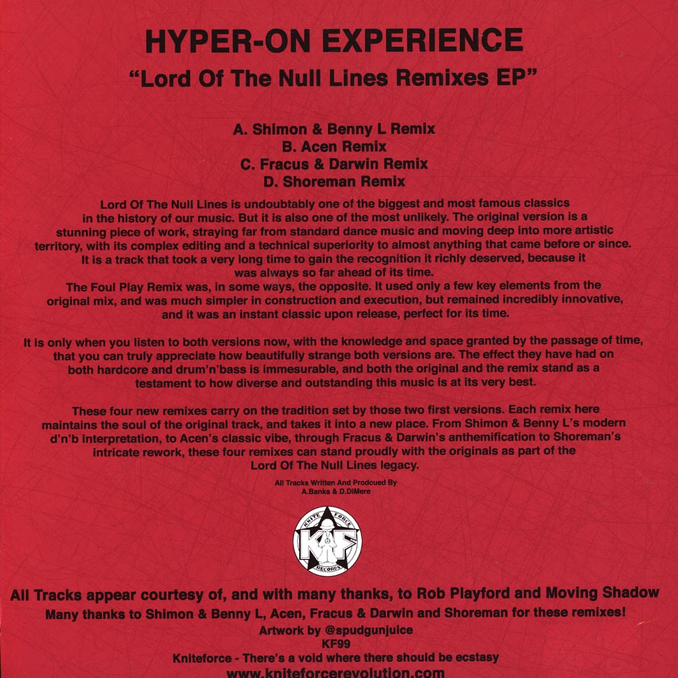 Hyper On Experience - Lord Of The Null Lines Remixes EP