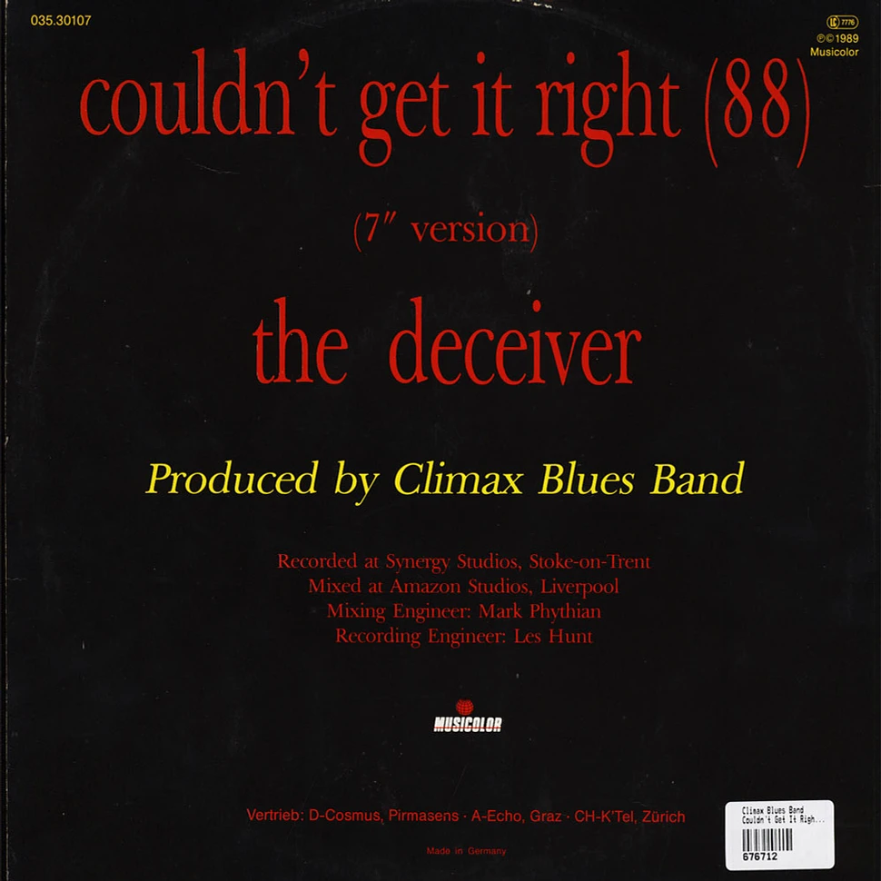 Climax Blues Band - Couldn't Get It Right