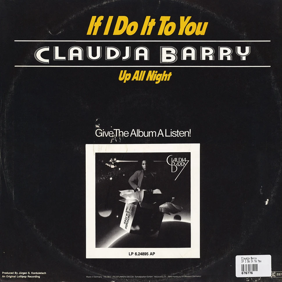 Claudja Barry - If I Do It To You