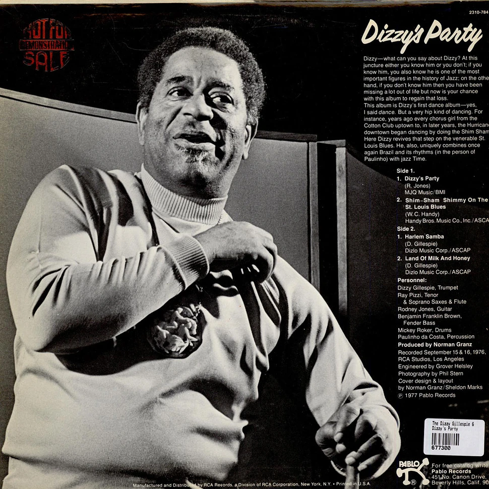 The Dizzy Gillespie 6 - Dizzy's Party