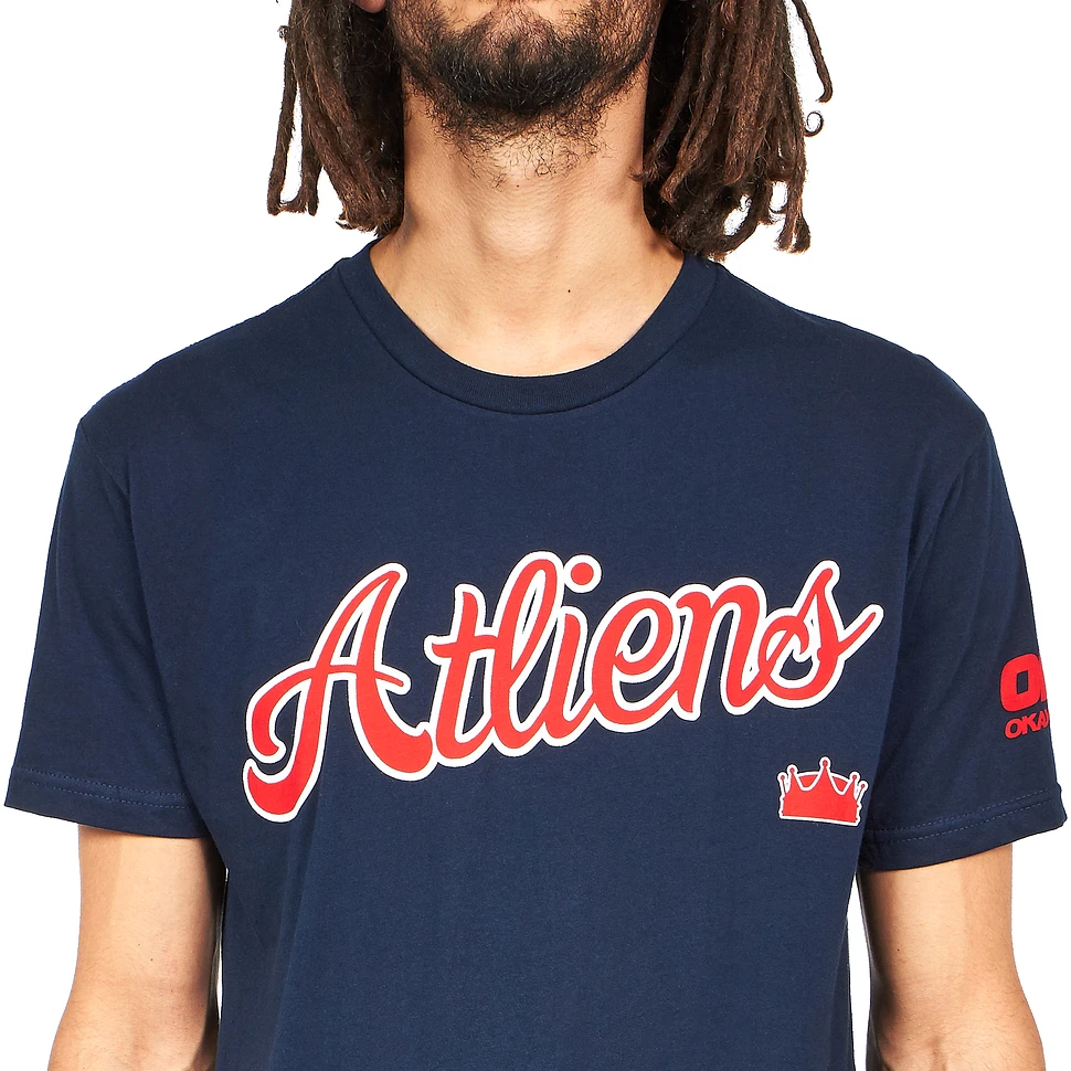  ATLiens Atlanta Script Logo T-Shirt : Clothing, Shoes