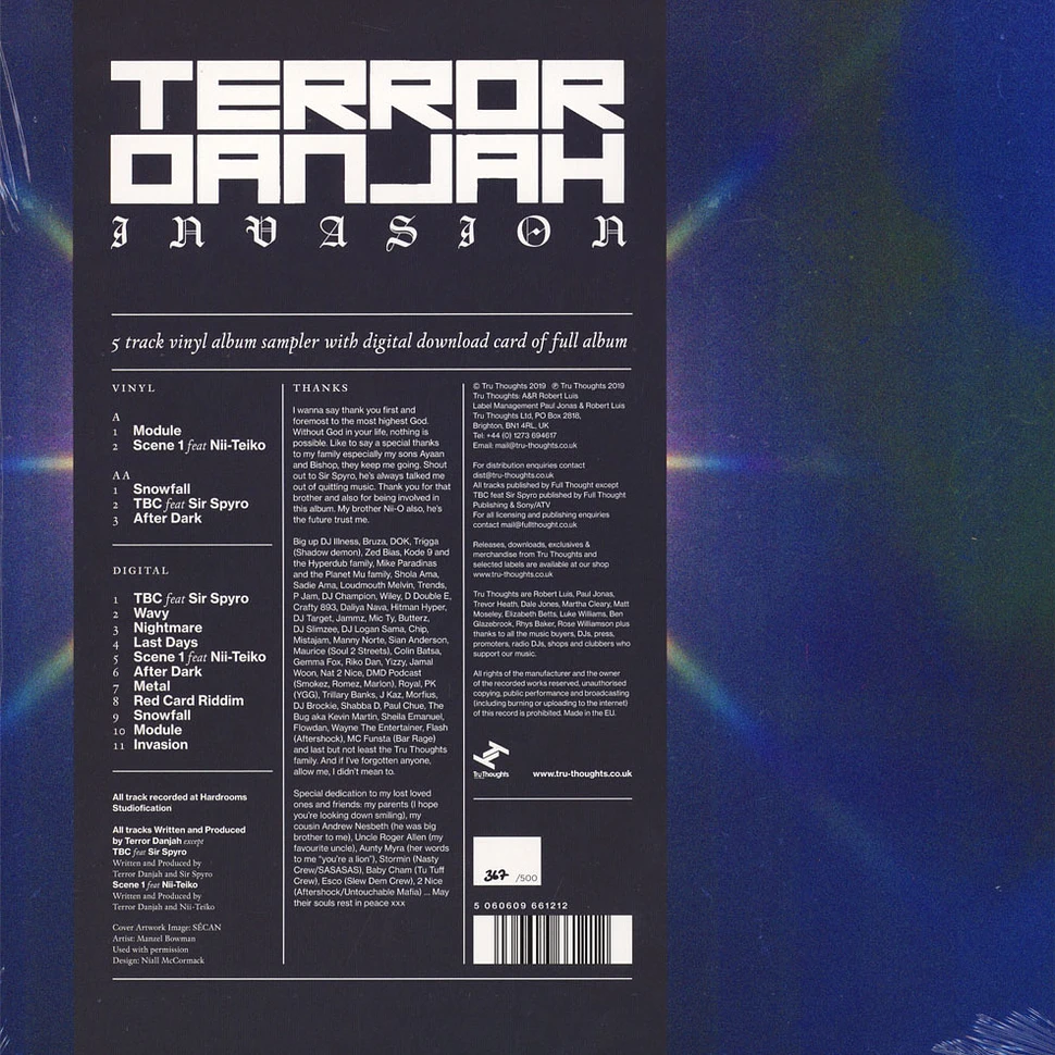 Terror Danjah - Invasion Limited Handnumbered Vinyl Edition