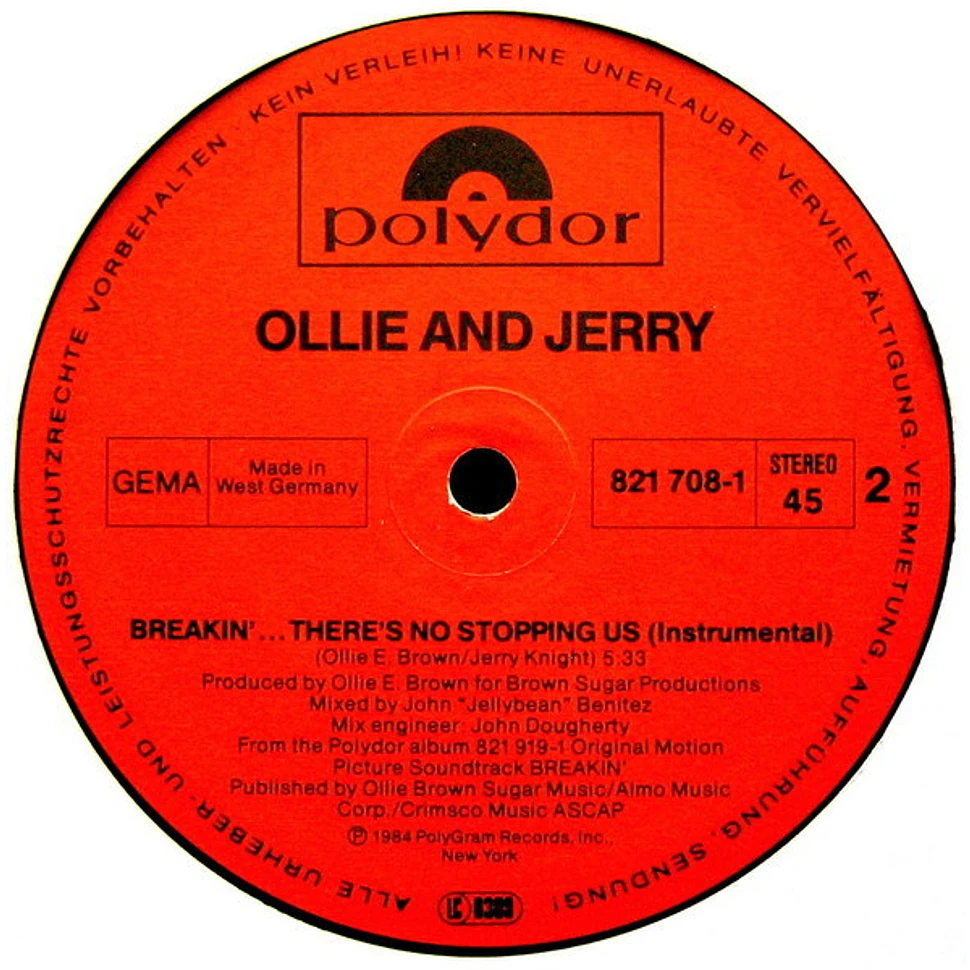 Ollie And Jerry - Breakin'... There's No Stopping Us