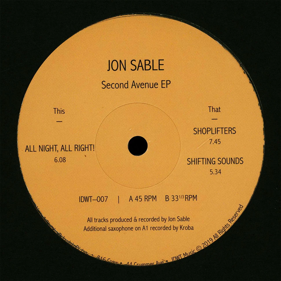 Jon Sable - Second Avenue EP