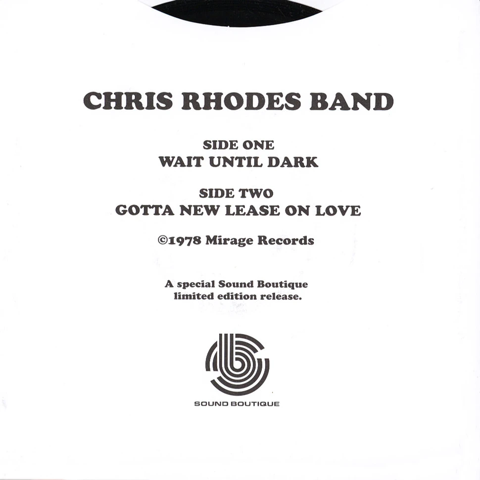 Chris Rhodes - Wait Until Dark / Gotta New Lease On Love
