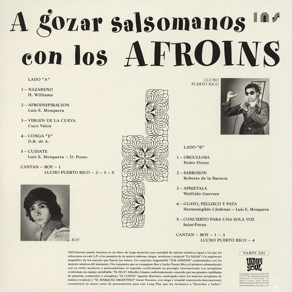 Los Afroins - A Gozar Salsomanos