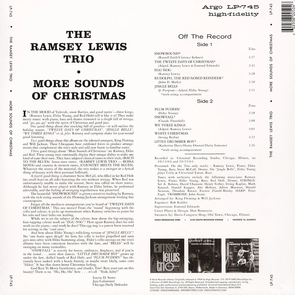 Ramsey Lewis Trio - More Sounds Of Christmas