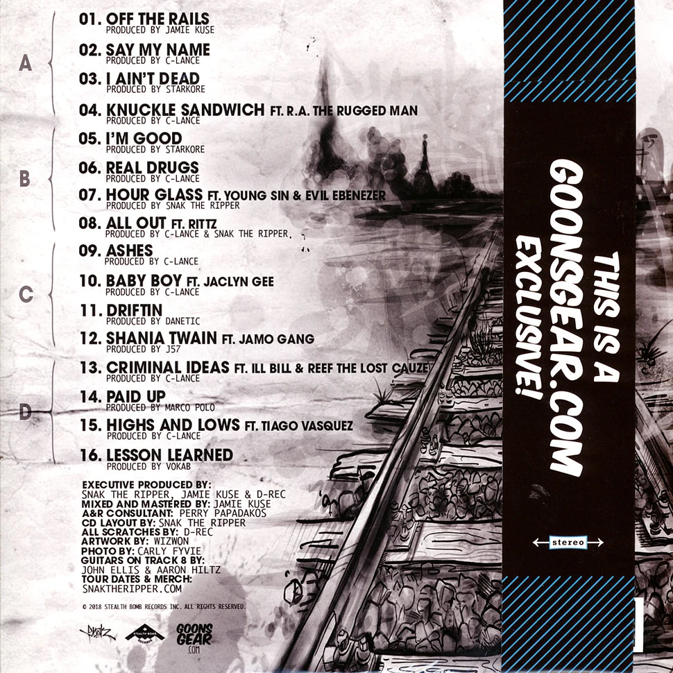 Snak The Ripper - Off The Rails Blue Vinyl Obi Edition