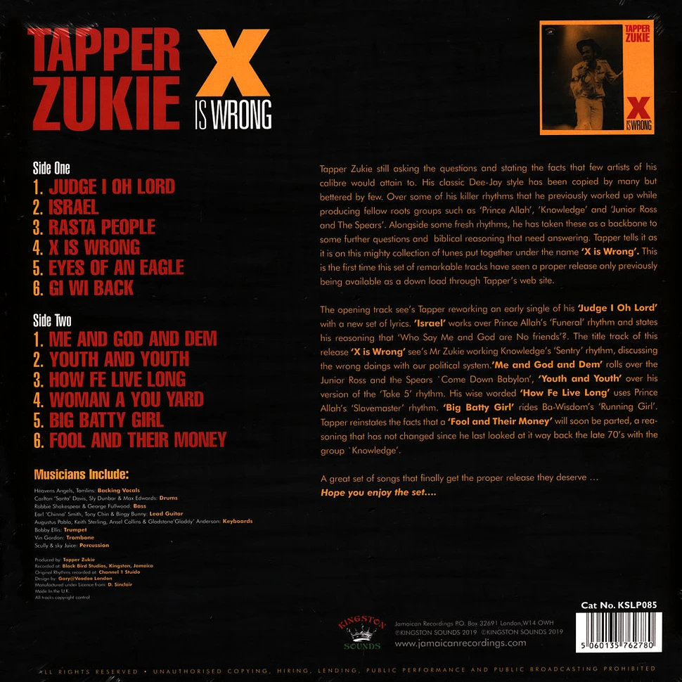 Tapper Zukie - X Is Wrong