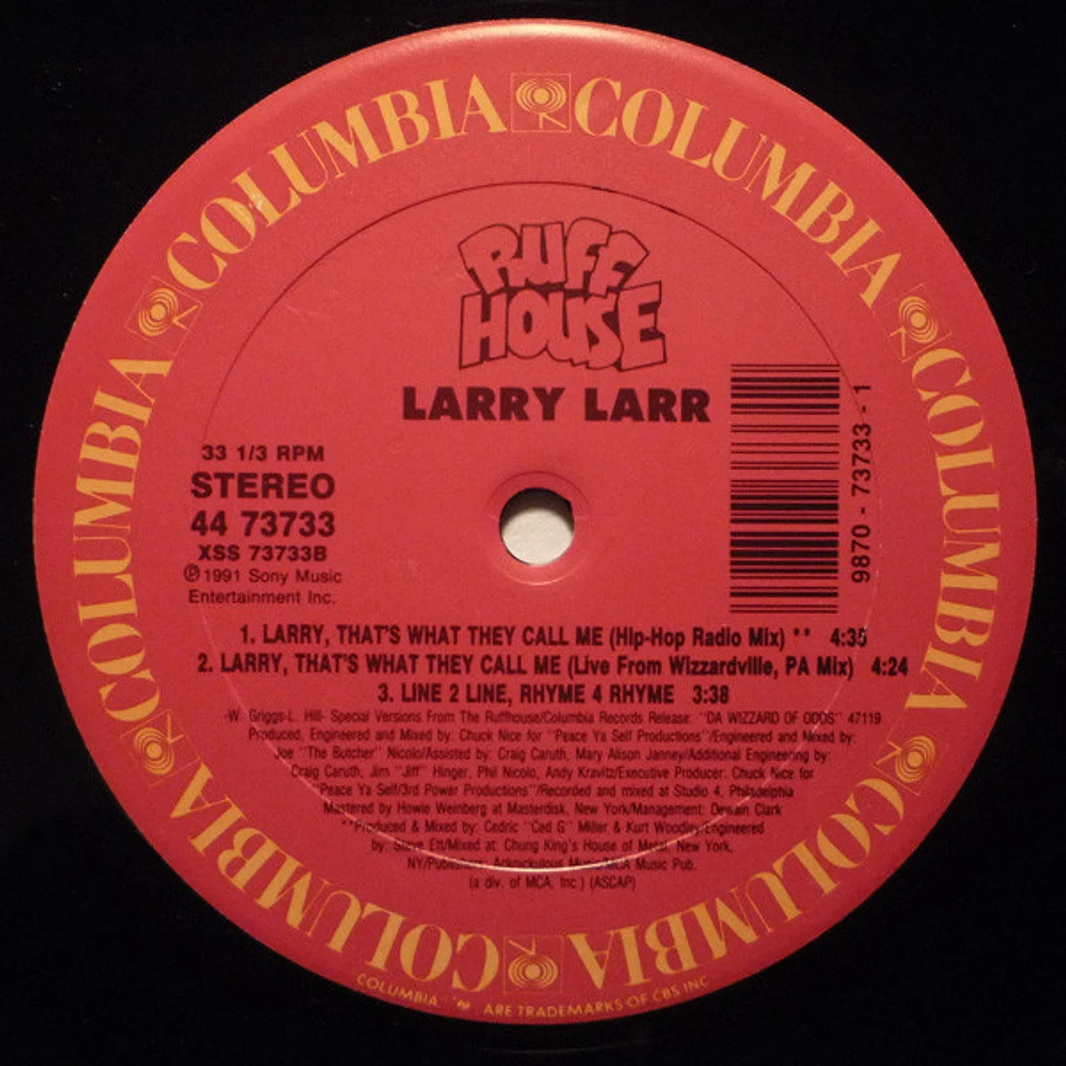Larry Larr - Larry, That's What They Call Me