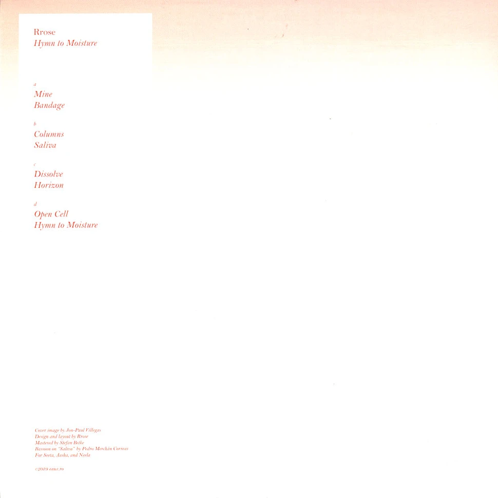 Rrose - Hymn To Moisture White Vinyl Edition