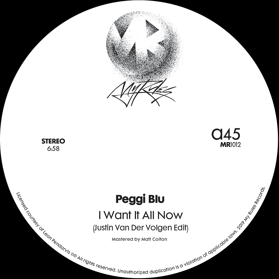 Peggi Blu & Gregg Diamond - I Want It All Now / This Side Of Midnight (Justin Van Der Volgen Edits)