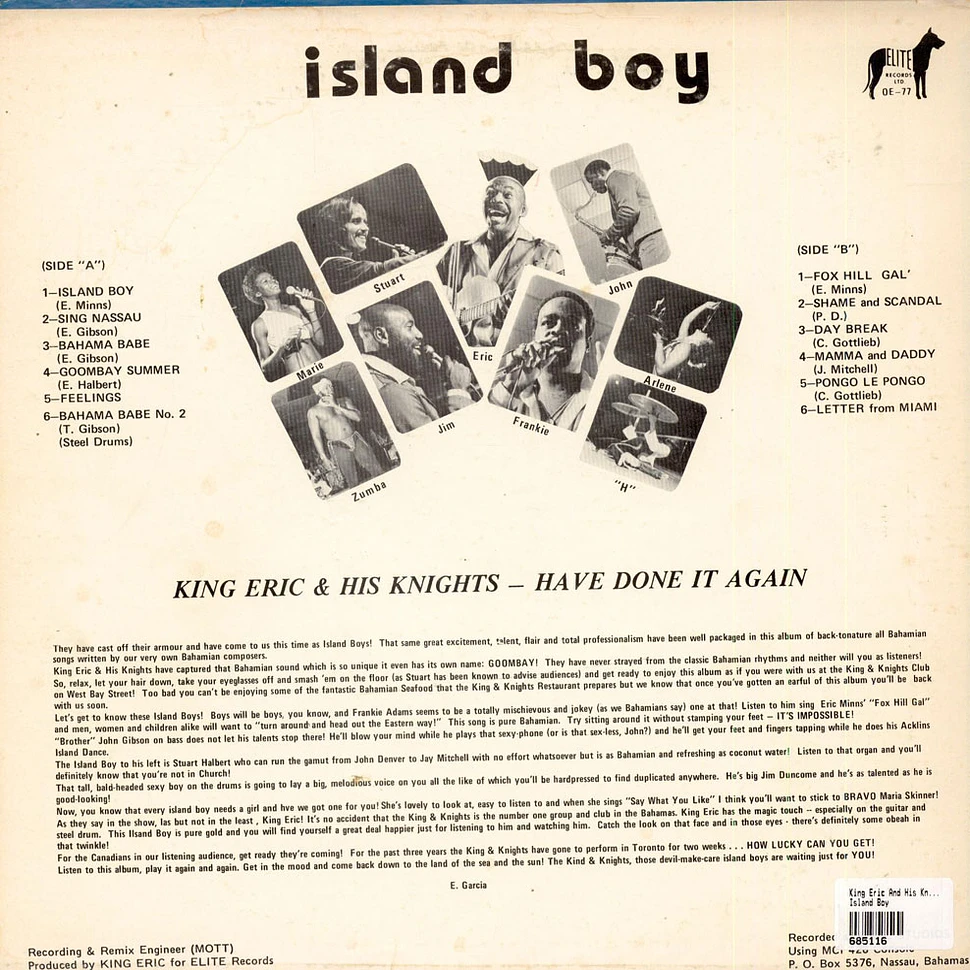 King Eric And His Knights - Island Boy
