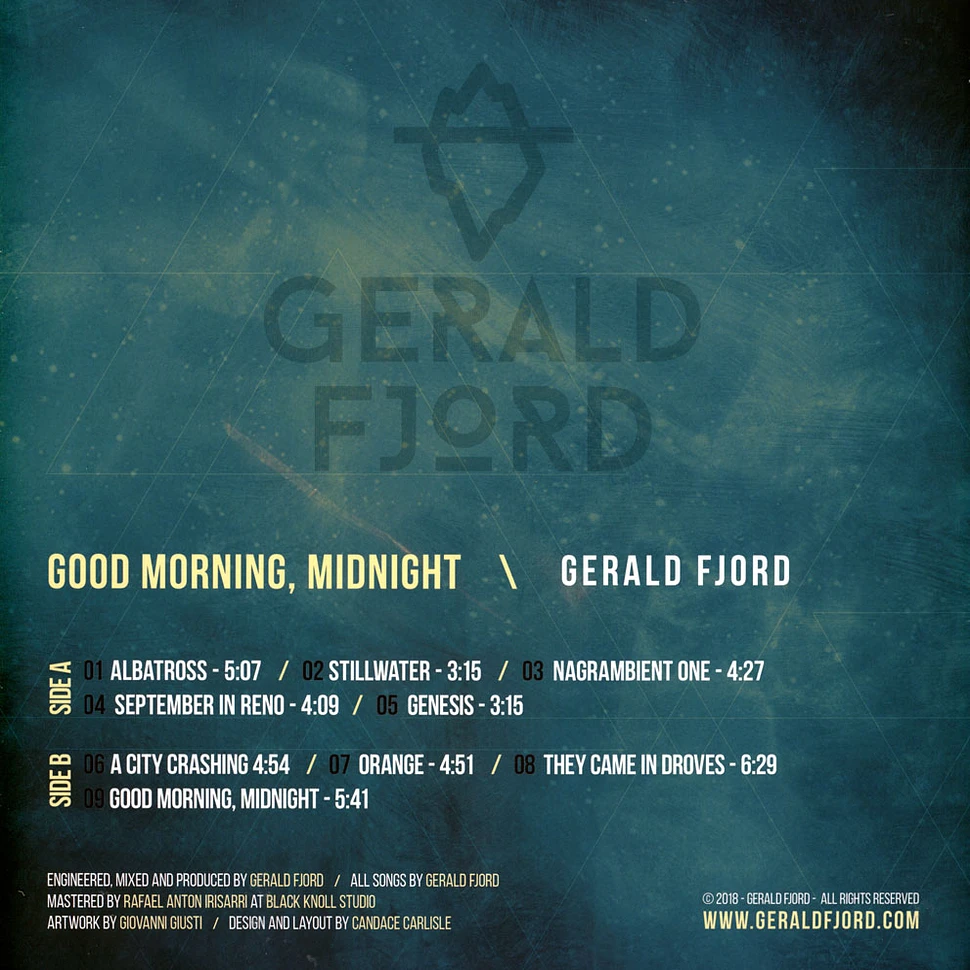 Gerald Fjord - Good Morning, Midnight Colored Vinyl Edition