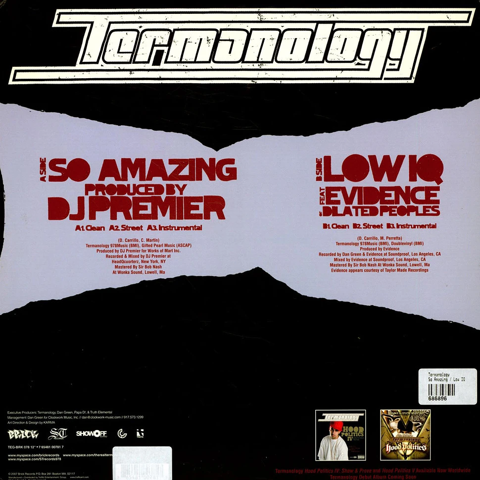 Termanology - So Amazing / Low IQ