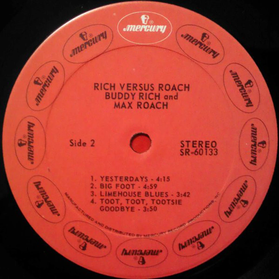 Buddy Rich And Max Roach - Rich Versus Roach