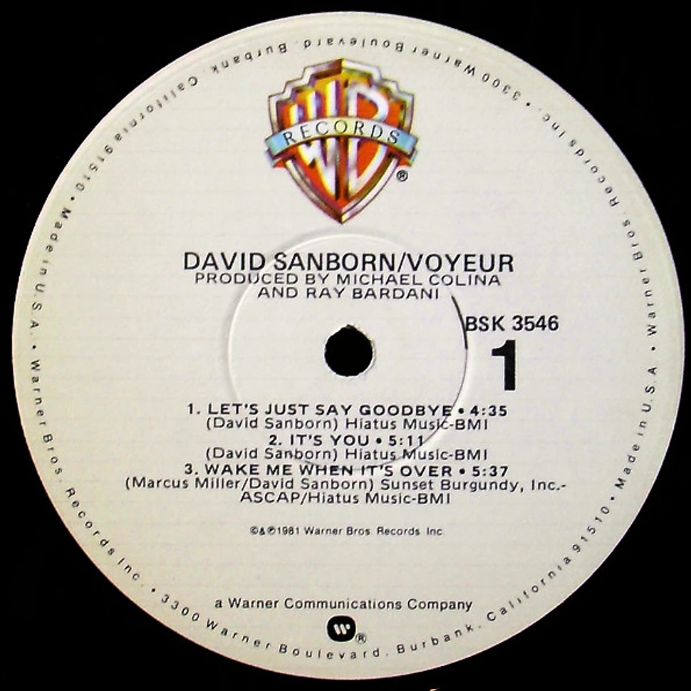 David Sanborn - Voyeur