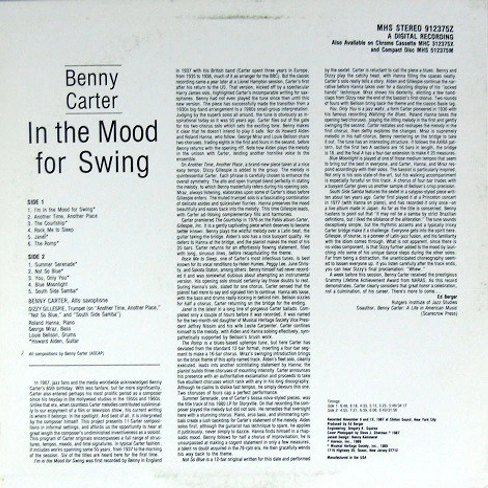 Benny Carter - In The Mood For Swing